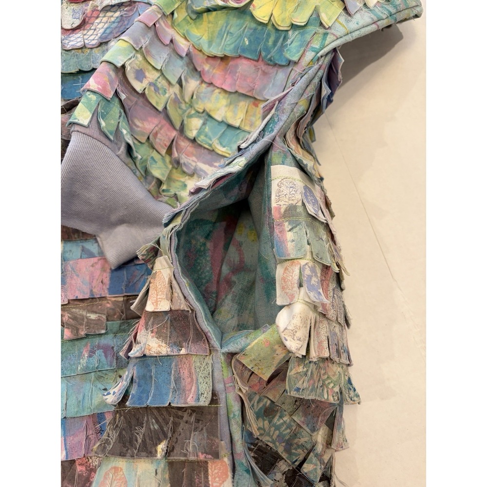 Hand Painted Art to Wear Jacket Wearable Art OOAK Fiber Art Handmade Boho Coat - Picture 9 of 16